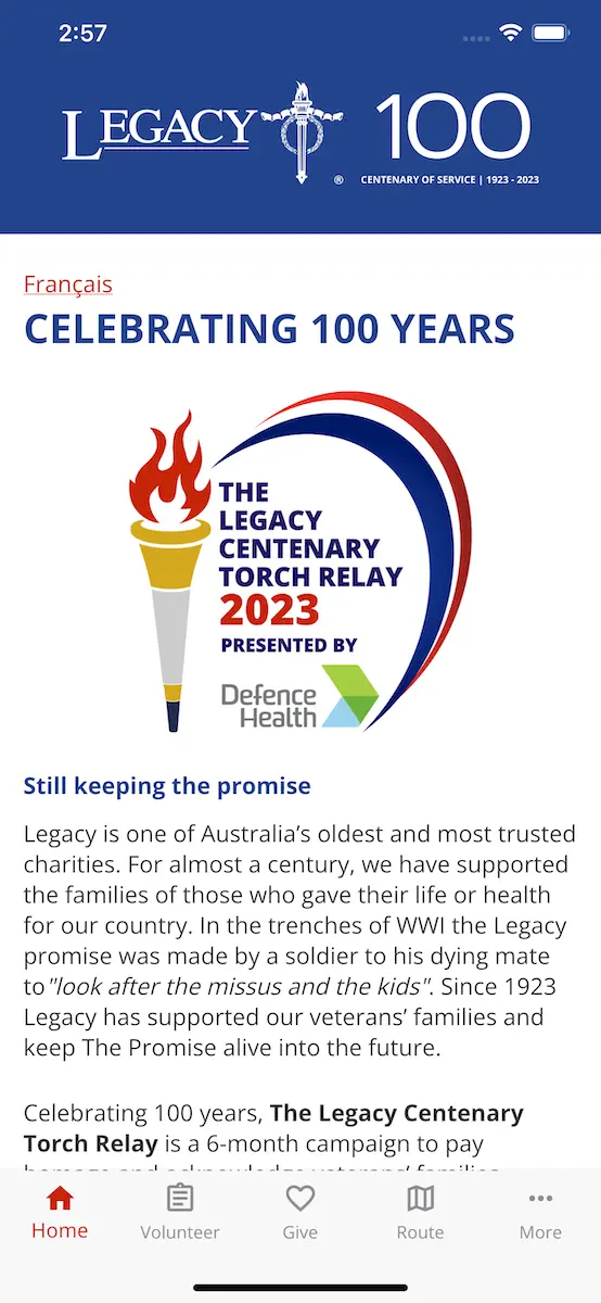 Legacy 100th Torch Relay